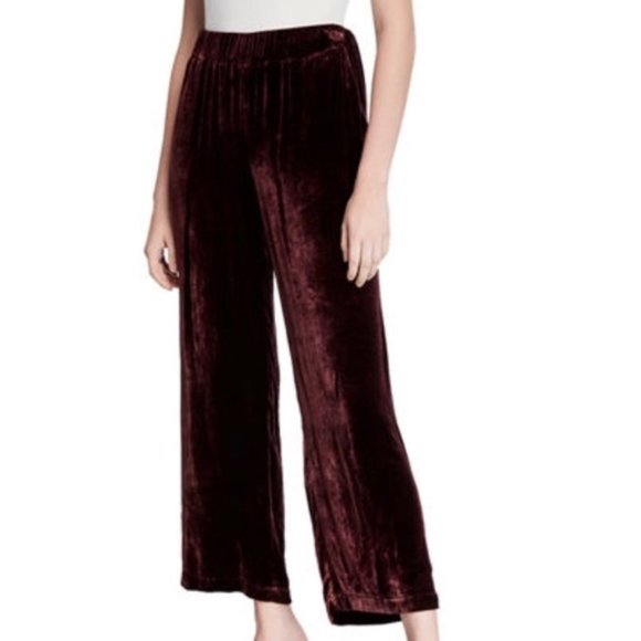 velvet flowy pants